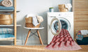 Machine Washable Transitional Pastel Pink Rug in a Washing Machine, wshpat2013rd