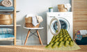 Machine Washable Transitional Olive Green Rug in a Washing Machine, wshpat2013yw