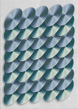 Patterned Blue Novelty Rug, pat2013