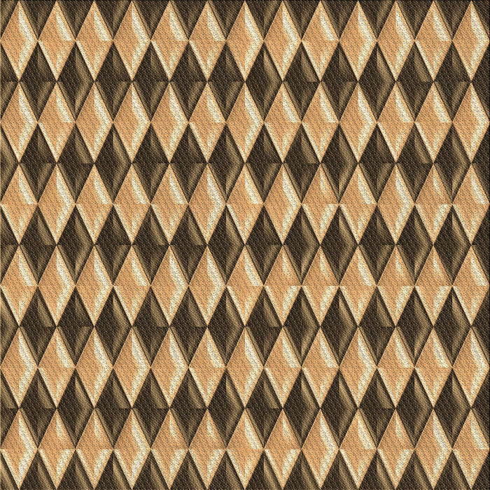 Round Patterned Orange Rug, pat2014brn