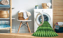 Machine Washable Transitional Green Rug in a Washing Machine, wshpat2014grn