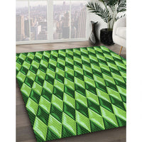 Patterned Green Rug, pat2014grn