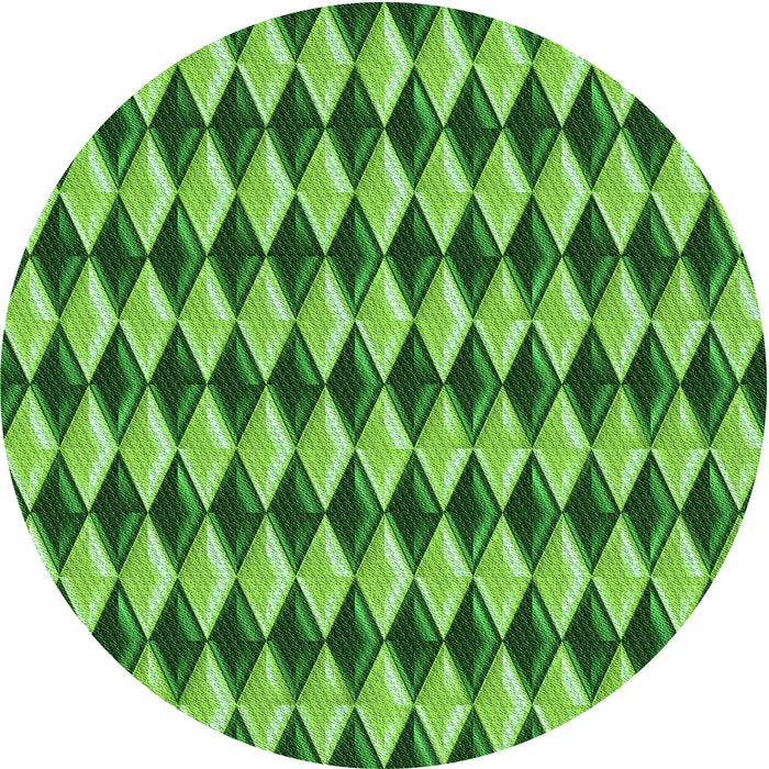 Square Patterned Green Rug, pat2014grn