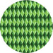 Square Patterned Green Rug, pat2014grn
