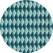 Square Patterned Diamond Blue Rug, pat2014lblu