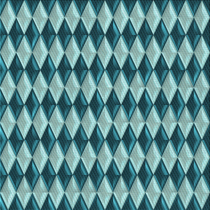 Round Patterned Diamond Blue Rug, pat2014lblu