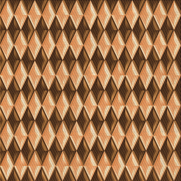 Round Patterned Saddle Brown Rug, pat2014org