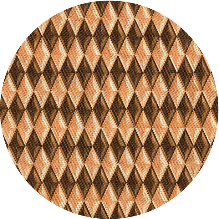 Square Patterned Saddle Brown Rug, pat2014org