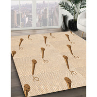 Patterned Moccasin Beige Rug, pat2015org