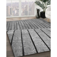 Patterned Gray Novelty Rug, pat2016