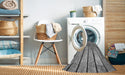 Machine Washable Transitional Gray Rug in a Washing Machine, wshpat2016