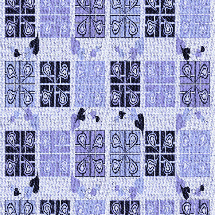 Machine Washable Transitional Blue Rug, wshpat2017blu