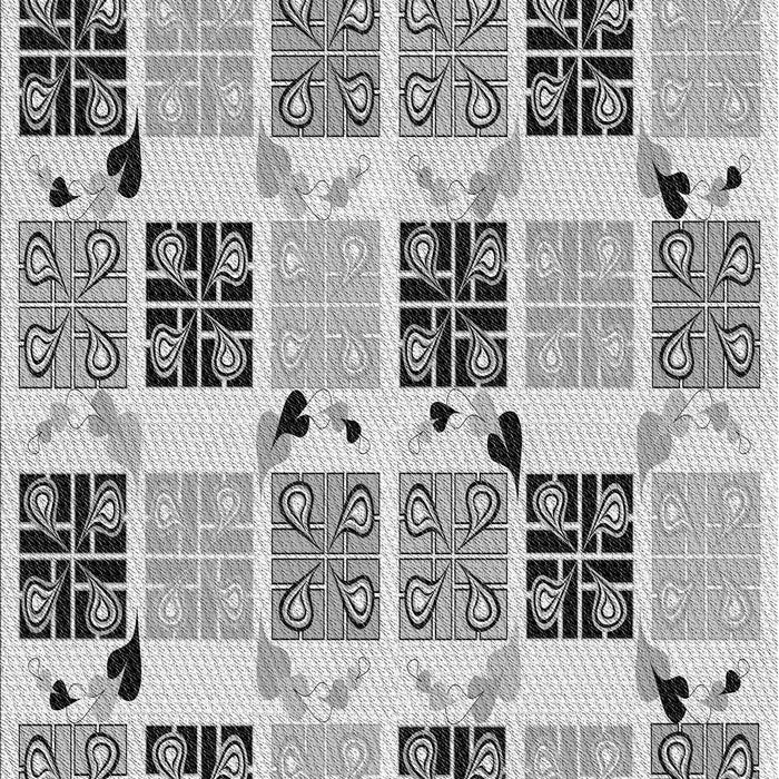 Patterned Silver Gray Rug, pat2017gry