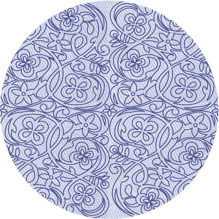 Square Machine Washable Transitional Lavender Blue Rug in a Living Room, wshpat2018blu