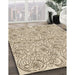 Machine Washable Transitional Wheat Beige Rug in a Family Room, wshpat2018brn