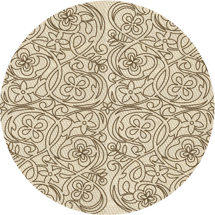 Square Patterned Wheat Beige Rug, pat2018brn