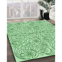 Patterned Mint Green Rug, pat2018grn