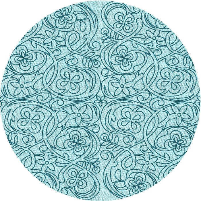 Square Patterned Blue Ivy Blue Rug, pat2018lblu