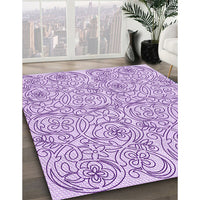 Patterned Medium Orchid Purple Rug, pat2018pur
