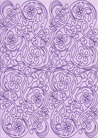 Machine Washable Transitional Medium Orchid Purple Rug, wshpat2018pur