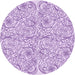 Square Patterned Medium Orchid Purple Rug, pat2018pur
