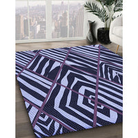 Patterned Night Blue Rug, pat2019blu