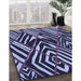 Patterned Night Blue Rug in Family Room, pat2019blu