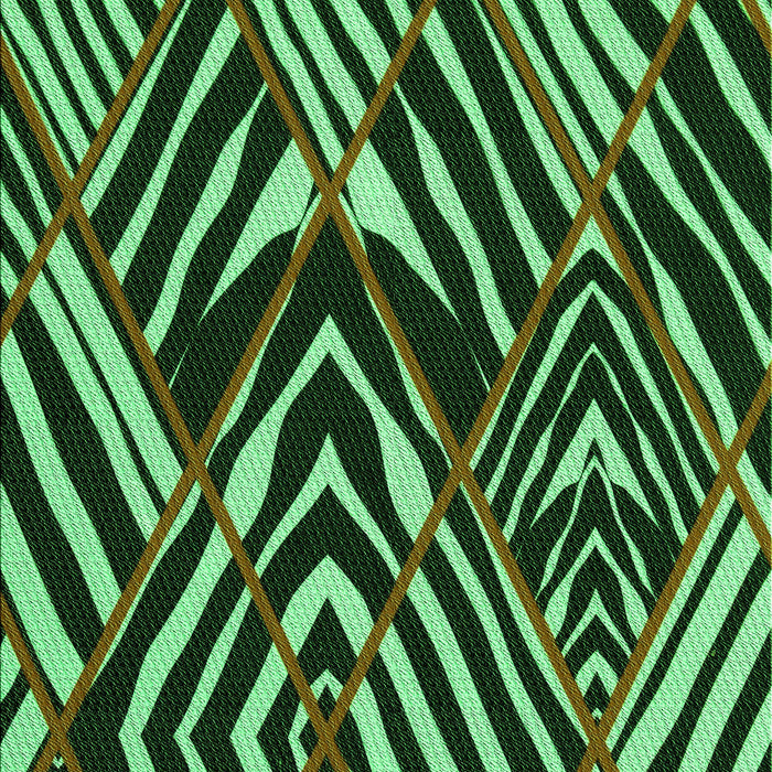 Machine Washable Transitional Dark Forest Green Rug, wshpat2019grn