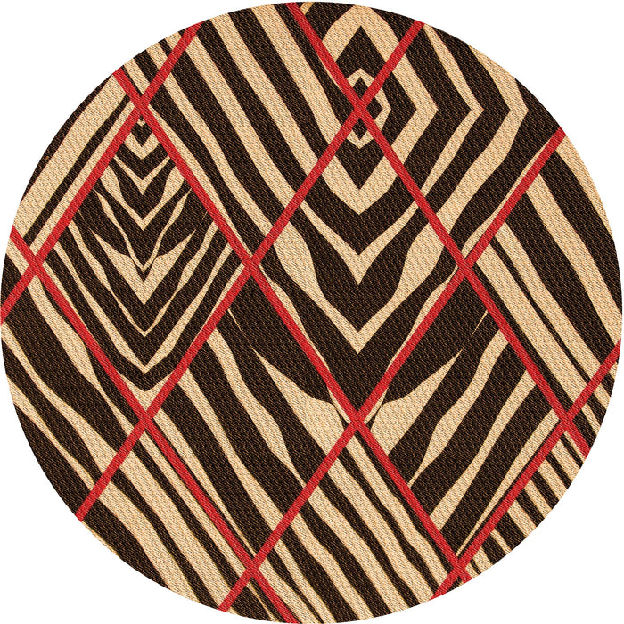Square Patterned Peru Brown Rug, pat2019org