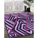 Machine Washable Transitional Dark Purple Rug in a Family Room, wshpat2019pur