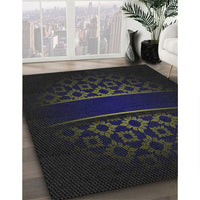 Patterned Black Novelty Rug, pat201