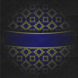 Square Patterned Black Novelty Rug, pat201