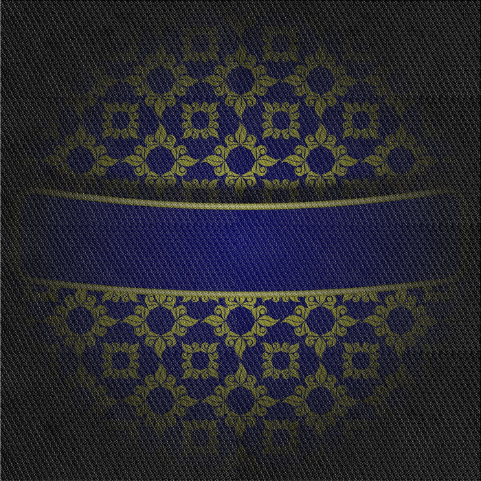 Square Patterned Black Novelty Rug, pat201