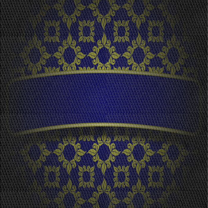 Patterned Black Novelty Rug, pat201