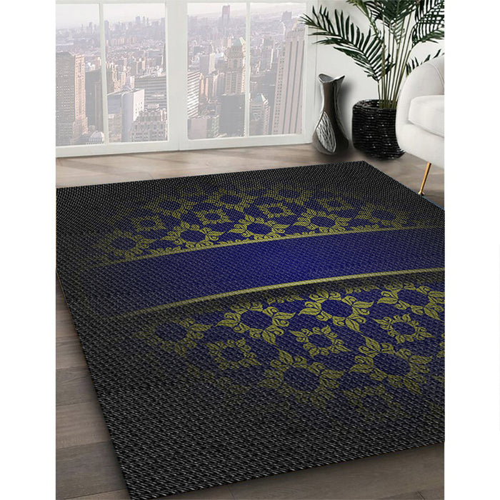 Machine Washable Transitional Black Rug in a Family Room, wshpat201