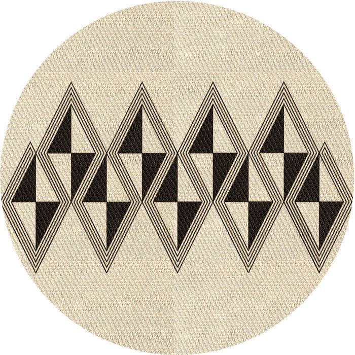 Square Patterned Moccasin Beige Rug, pat202brn
