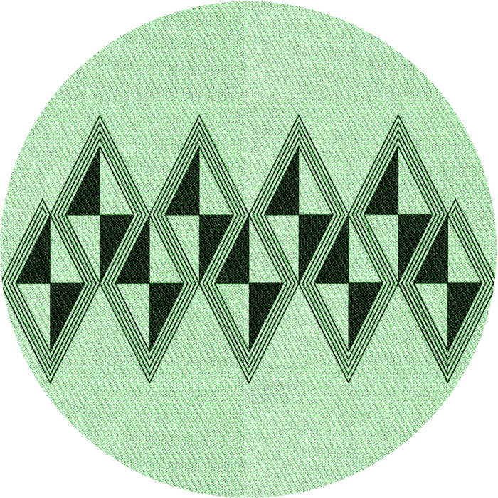 Square Patterned Mint Green Rug, pat202grn