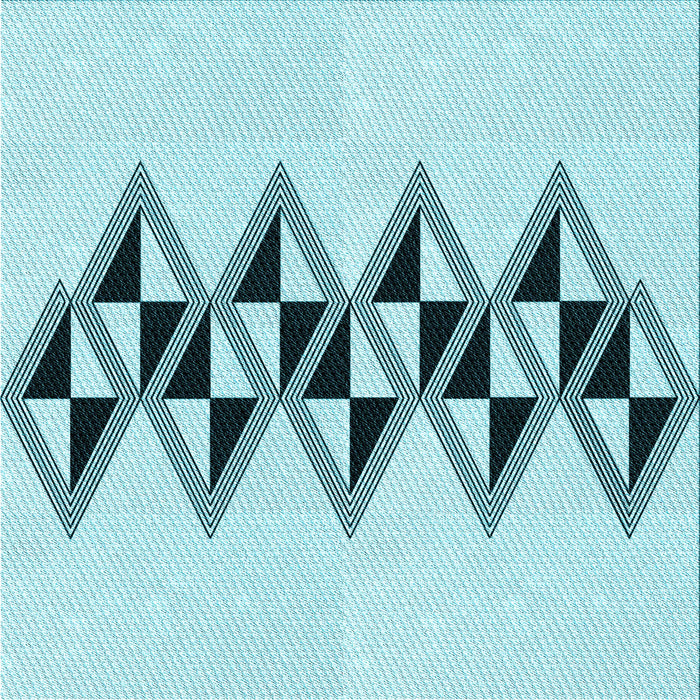 Round Patterned Seafoam Green Rug, pat202lblu