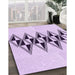 Patterned Lilac Purple Rug in Family Room, pat202pur
