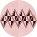 Square Patterned Pink Rug, pat202rd