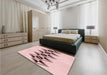 Patterned Pink Rug in a Bedroom, pat202rd
