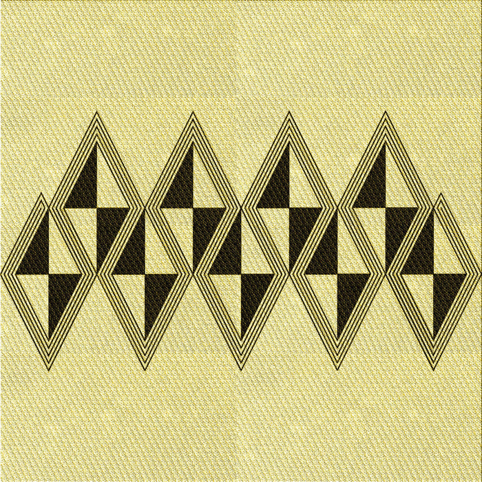 Round Patterned Sun Yellow Rug, pat202yw