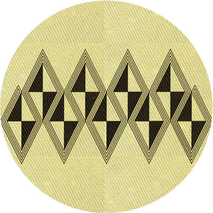 Square Patterned Sun Yellow Rug, pat202yw