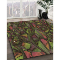 Patterned Oak Brown Rug, pat2020brn