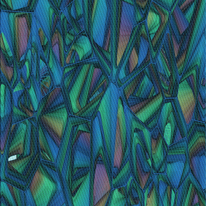 Patterned Deep-Sea Blue Rug, pat2020lblu