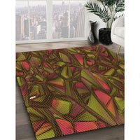 Patterned Dark Bisque Brown Rug, pat2020org