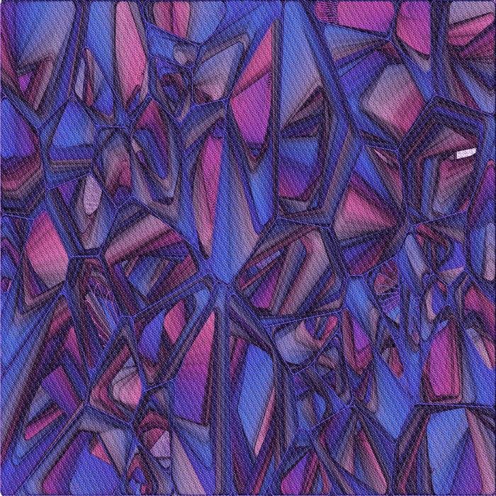 Round Machine Washable Transitional Purple Rug, wshpat2020pur