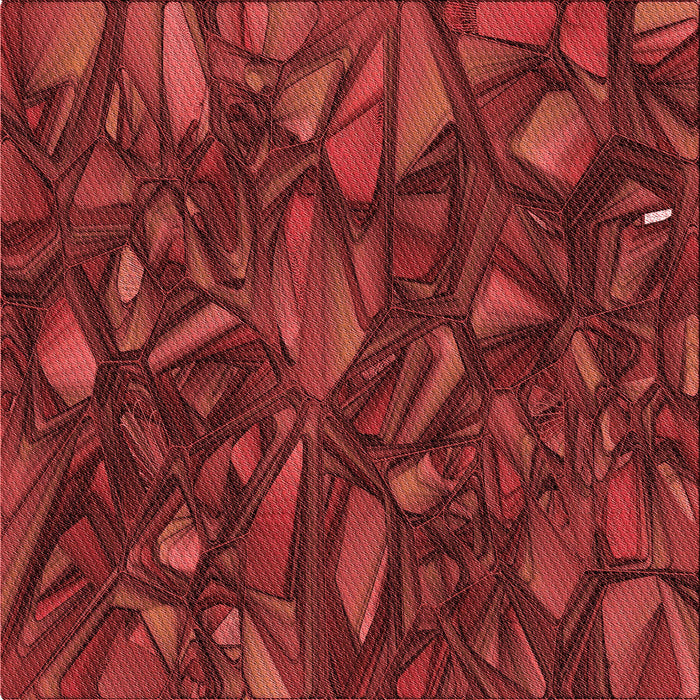 Round Patterned Cranberry Red Rug, pat2020rd