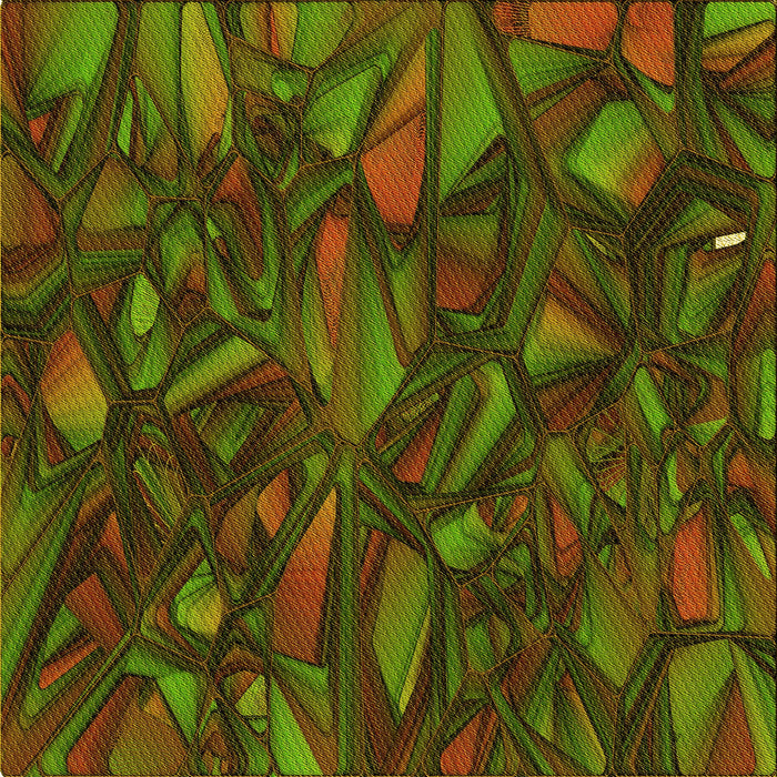 Round Patterned Red Rug, pat2020yw