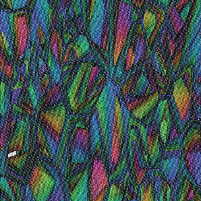 Patterned Sea Green Modern Rug, pat2020